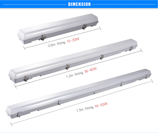 LED weatherproof batten light Vapor Tight Linear Fixture